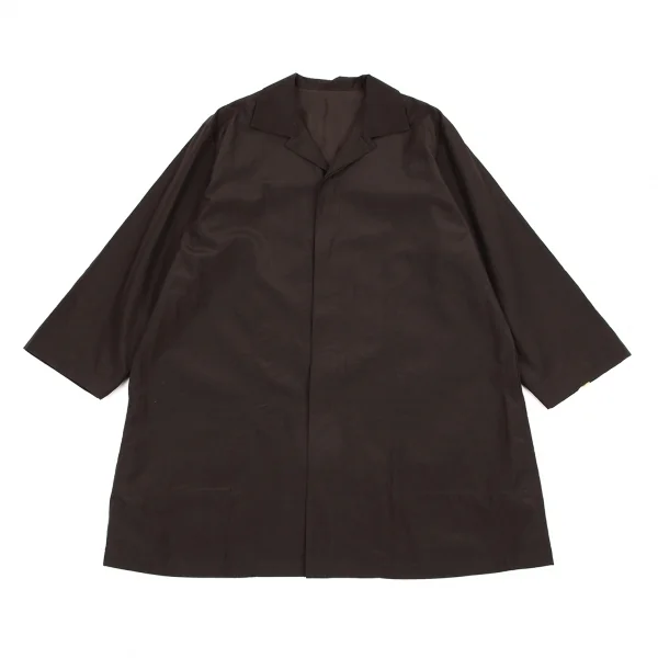 ヨーガンレールJURGEN LEHL シルクコットンフライフロントコート 茶M K-90175_002