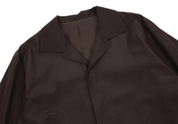 ヨーガンレールJURGEN LEHL シルクコットンフライフロントコート 茶M K-90175_003