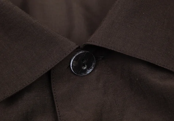 ヨーガンレールJURGEN LEHL シルクコットンフライフロントコート 茶M K-90175_006