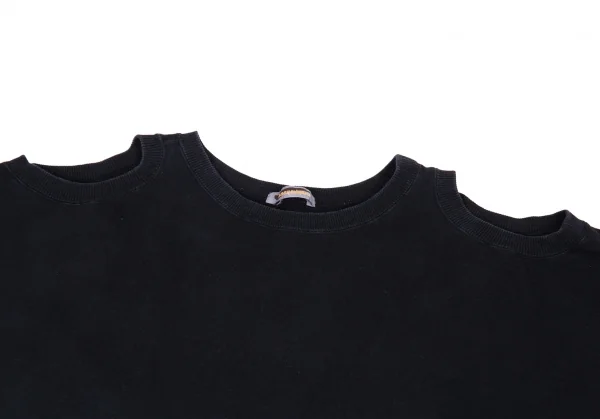 イッセイミヤケISSEY MIYAKE オフショルダーデザインスウェット 紺9 K-90184_003