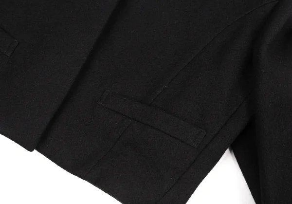 コムデギャルソンCOMME des GARCONSファー襟ドッキングショートジャケット 黒M K-90209_012