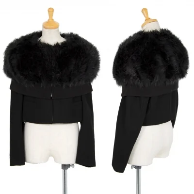 コムデギャルソンCOMME des GARCONSファー襟ドッキングショートジャケット