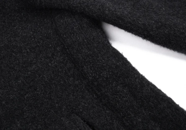 イッセイミヤケ ハートISSEY MIYAKE HaaT 圧縮ウールスタンドカラージャケット 黒3 K-90229_008