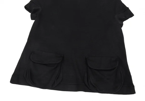ヨウジヤマモト ノアールYohji Yamamoto NOIR フラップポケット付きドレープネックノースリーブ 黒M位 K-90272_007