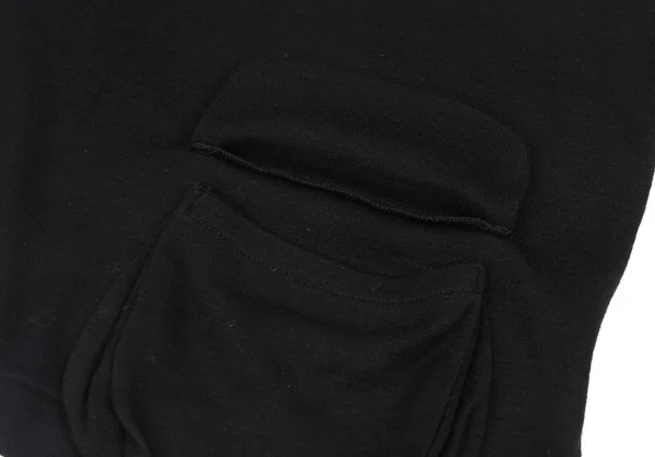 ヨウジヤマモト ノアールYohji Yamamoto NOIR フラップポケット付きドレープネックノースリーブ 黒M位 K-90272_009