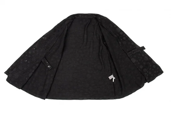 ヨウジヤマモト ノアールYohji Yamamoto NOIR ドットプリントニットジャケット 黒1 K-90273_010