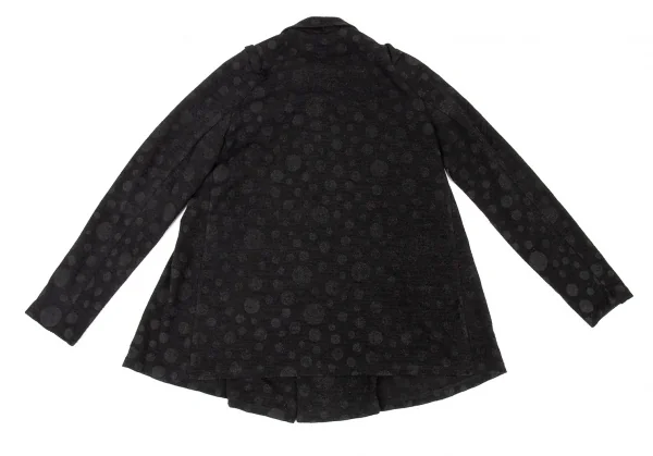 ヨウジヤマモト ノアールYohji Yamamoto NOIR ドットプリントニットジャケット 黒1 K-90273_011