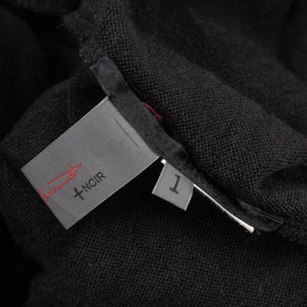 ヨウジヤマモト ノアールYohji Yamamoto NOIR ドットプリントニットジャケット 黒1 K-90273_015