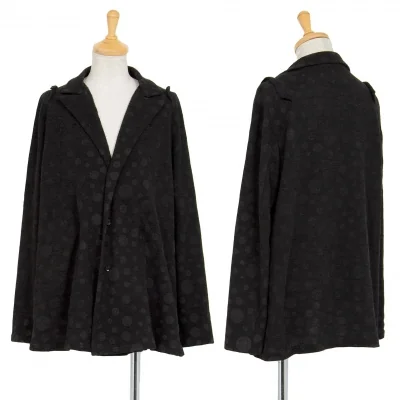 ヨウジヤマモト ノアールYohji Yamamoto NOIR ドットプリントニットジャケット