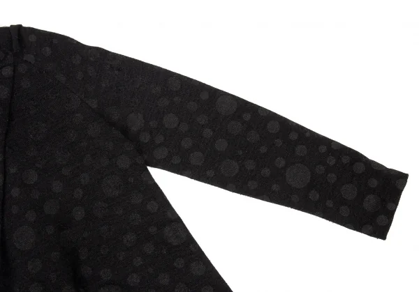 ヨウジヤマモト ノアールYohji Yamamoto NOIR ドットプリントニットジャケット 黒1 K-90273_005