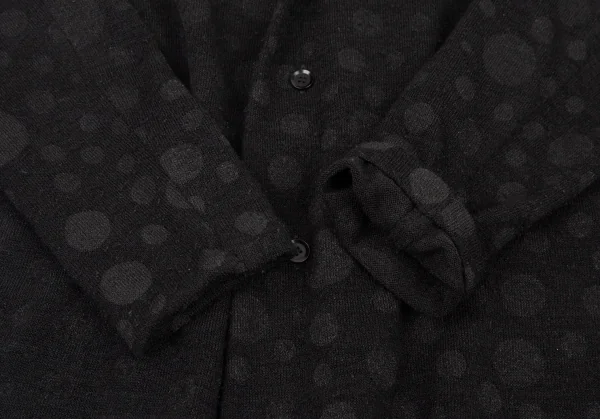 ヨウジヤマモト ノアールYohji Yamamoto NOIR ドットプリントニットジャケット 黒1 K-90273_006