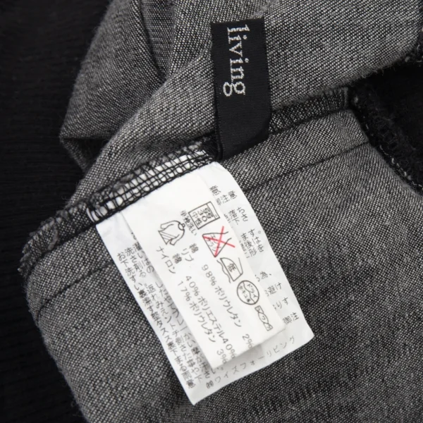 ワイズフォーリビングY's for living リブウエストデニムショートパンツ 黒M位 K-90295_012