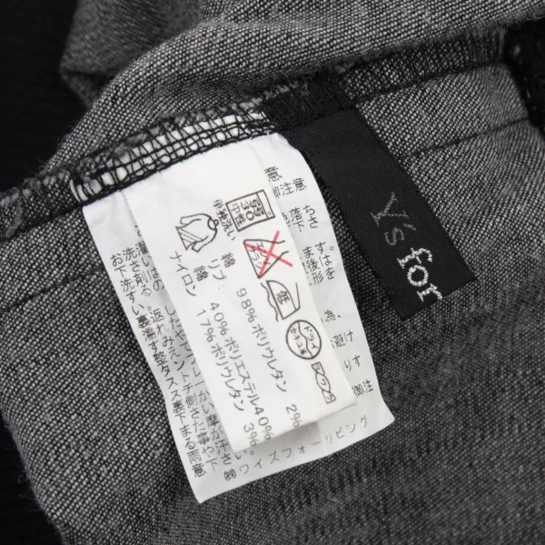 ワイズフォーリビングY's for living リブウエストデニムショートパンツ 黒M位 K-90295_013