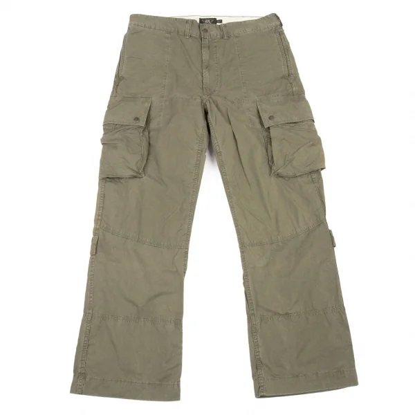 ダブルアールエルRRL ヴィンテージ加工コットンカーゴパンツ カーキ36/32 K-90315_001