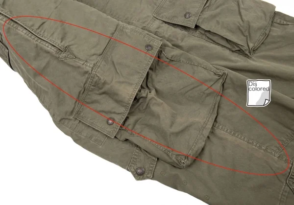ダブルアールエルRRL ヴィンテージ加工コットンカーゴパンツ カーキ36/32 K-90315_010