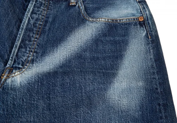 ヨウジヤマモト プールオムYohji Yamamoto POUR HOMME スポテッドホースマジックウォッシュデニムパンツ インディゴ6 K-90446_010