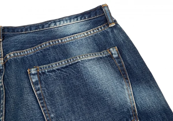 ヨウジヤマモト プールオムYohji Yamamoto POUR HOMME スポテッドホースマジックウォッシュデニムパンツ インディゴ6 K-90446_017