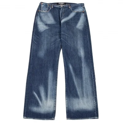 ヨウジヤマモト プールオムYohji Yamamoto POUR HOMME スポテッドホースマジックウォッシュデニムパンツ