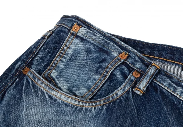 ヨウジヤマモト プールオムYohji Yamamoto POUR HOMME スポテッドホースマジックウォッシュデニムパンツ インディゴ6 K-90446_003