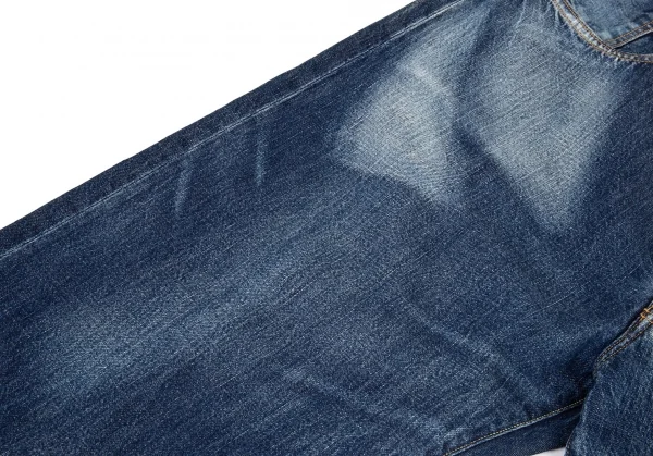 ヨウジヤマモト プールオムYohji Yamamoto POUR HOMME スポテッドホースマジックウォッシュデニムパンツ インディゴ6 K-90446_009