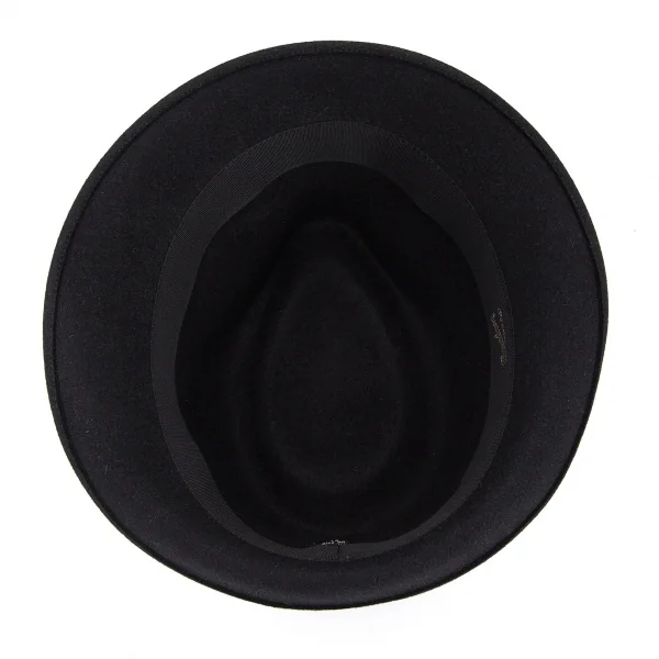 ボルサリーノBorsalino ボーダーリボンフェドラハット 黒62 K-90454_007