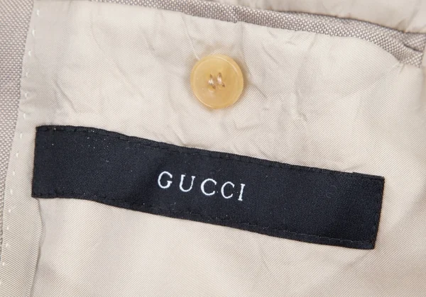 グッチGUCCI コットンパッチポケットジャケット グレージュ48 K-90538_017