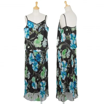 トクコプルミエヴォルTOKUKO 1er VOL ベロアフラワーオパールセットアップ 黒