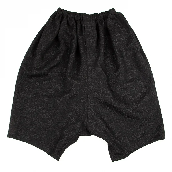 ブラック コムデギャルソンBLACK COMME des GARCONS 小花ジャガードサルエルパンツ 黒XS K-90581_001