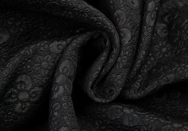 ブラック コムデギャルソンBLACK COMME des GARCONS 小花ジャガードサルエルパンツ 黒XS K-90581_010