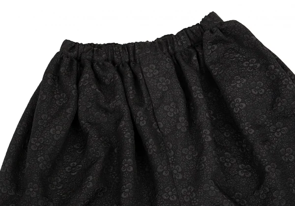ブラック コムデギャルソンBLACK COMME des GARCONS 小花ジャガードサルエルパンツ 黒XS K-90581_002
