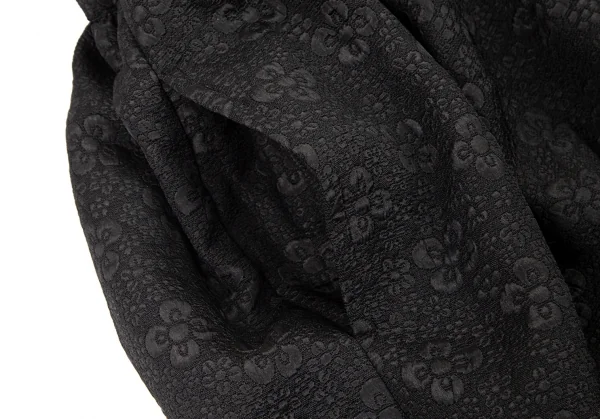 ブラック コムデギャルソンBLACK COMME des GARCONS 小花ジャガードサルエルパンツ 黒XS K-90581_003