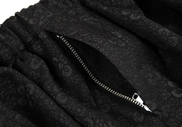ブラック コムデギャルソンBLACK COMME des GARCONS 小花ジャガードサルエルパンツ 黒XS K-90581_004