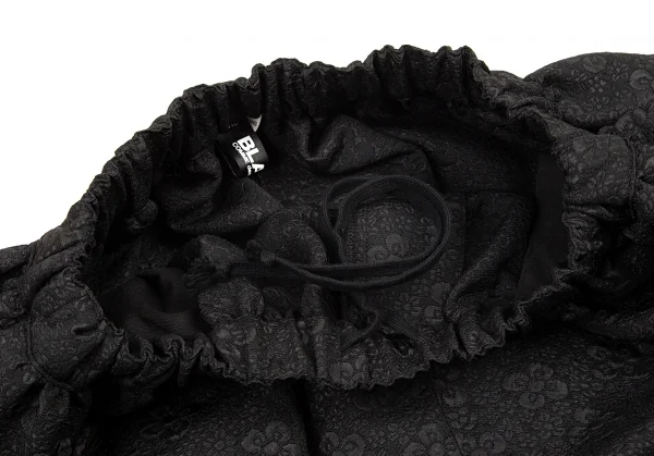 ブラック コムデギャルソンBLACK COMME des GARCONS 小花ジャガードサルエルパンツ 黒XS K-90581_005