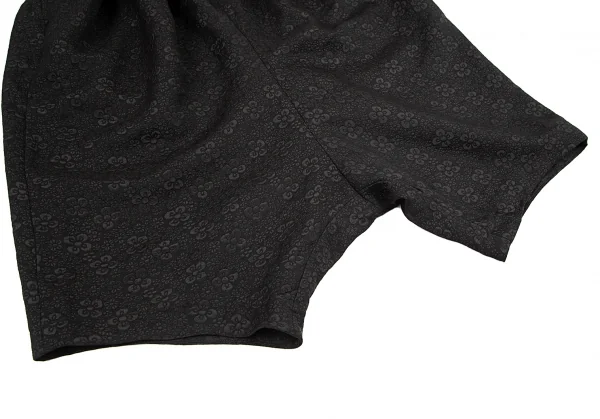 ブラック コムデギャルソンBLACK COMME des GARCONS 小花ジャガードサルエルパンツ 黒XS K-90581_006