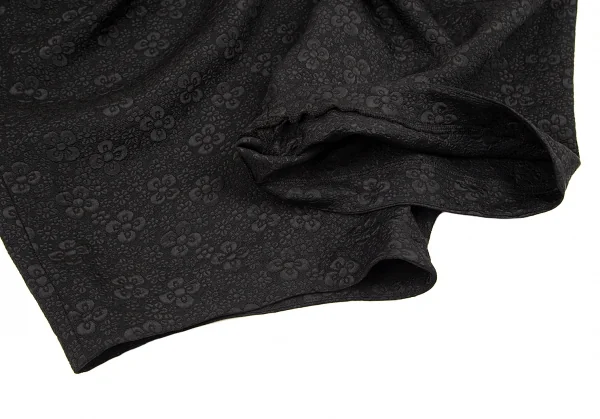 ブラック コムデギャルソンBLACK COMME des GARCONS 小花ジャガードサルエルパンツ 黒XS K-90581_007
