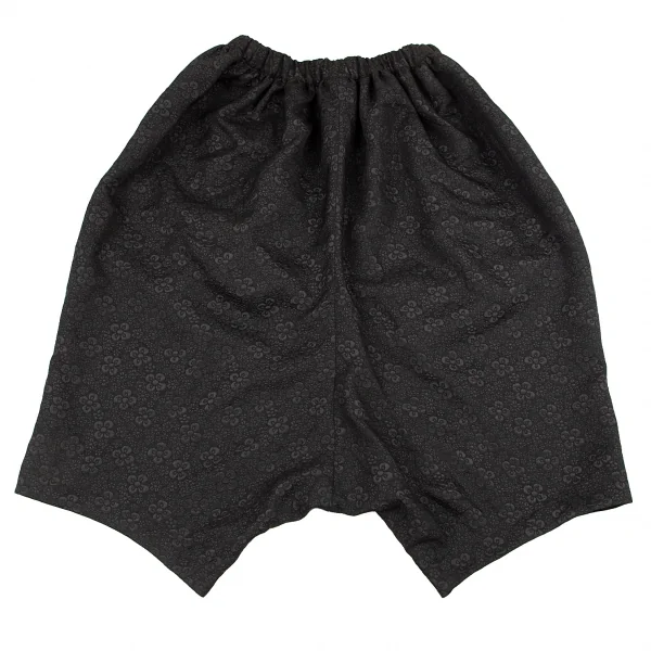 ブラック コムデギャルソンBLACK COMME des GARCONS 小花ジャガードサルエルパンツ 黒XS K-90581_008