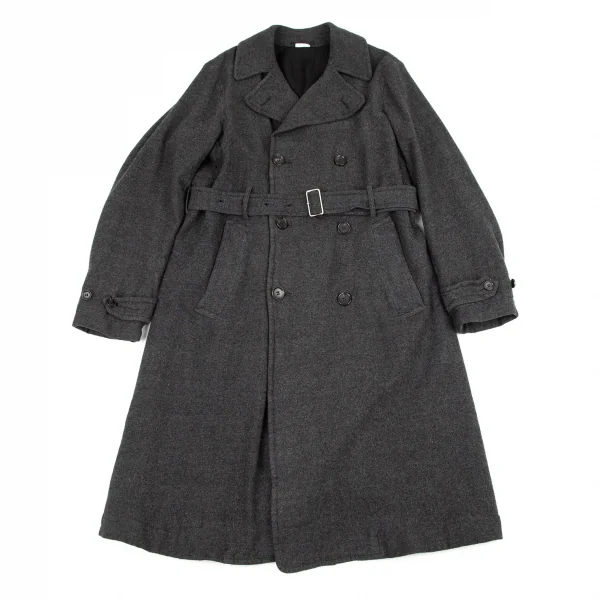 COMME des GARCONS HOMME Wool Trench Coat Charcoal M K-90585_001