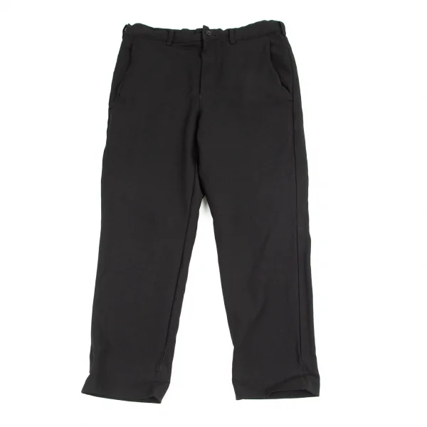 ブラックコムデギャルソンBLACK COMME des GARCONS製品染めポリテーパードパンツ 黒M K-90591_001