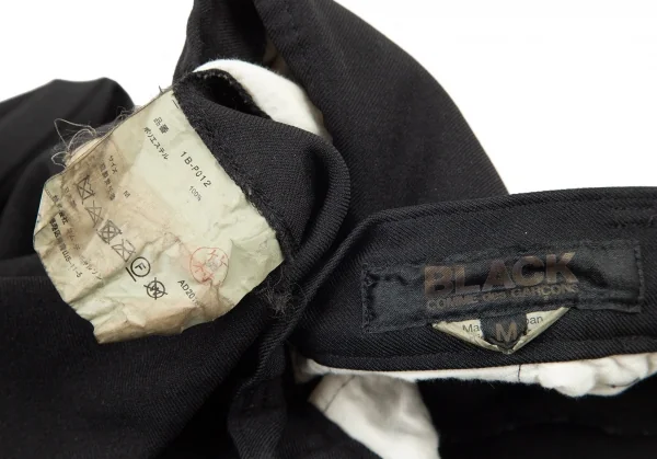 ブラックコムデギャルソンBLACK COMME des GARCONS製品染めポリテーパードパンツ 黒M K-90591_013