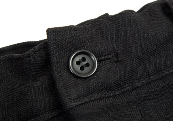 ブラックコムデギャルソンBLACK COMME des GARCONS製品染めポリテーパードパンツ 黒M K-90591_004
