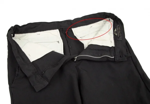 ブラックコムデギャルソンBLACK COMME des GARCONS製品染めポリテーパードパンツ 黒M K-90591_005