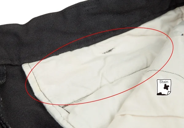 ブラックコムデギャルソンBLACK COMME des GARCONS製品染めポリテーパードパンツ 黒M K-90591_006