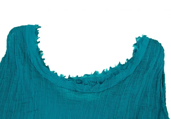 イッセイミヤケミーISSEY MIYAKE me 楊柳二重デザインワンピース エメラルドF K-90624_012