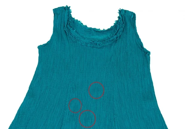 イッセイミヤケミーISSEY MIYAKE me 楊柳二重デザインワンピース エメラルドF K-90624_003