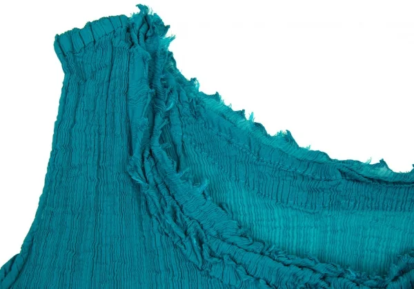 イッセイミヤケミーISSEY MIYAKE me 楊柳二重デザインワンピース エメラルドF K-90624_006