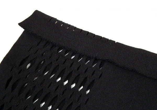 イッセイミヤケISSEY MIYAKE A-POC INSIDE ネックかがりデザインニットトップス 黒2 K-90670_016