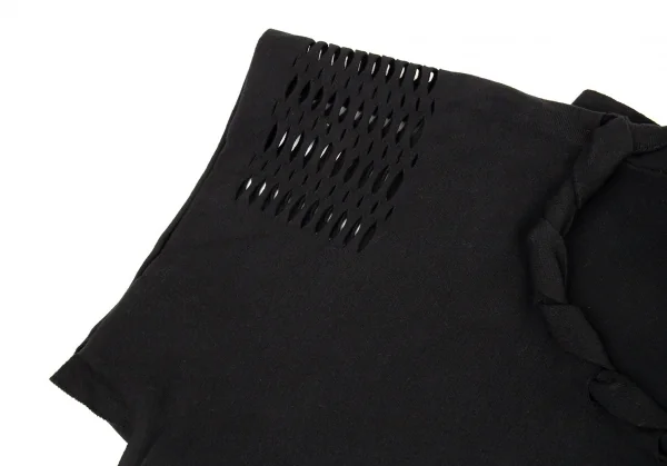 イッセイミヤケISSEY MIYAKE A-POC INSIDE ネックかがりデザインニットトップス 黒2 K-90670_007