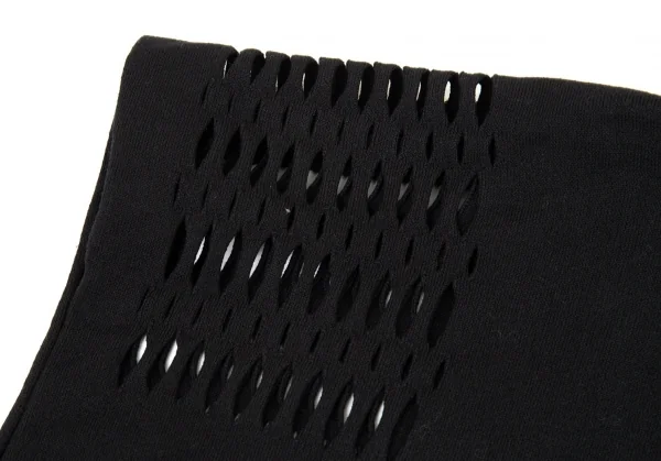 イッセイミヤケISSEY MIYAKE A-POC INSIDE ネックかがりデザインニットトップス 黒2 K-90670_008