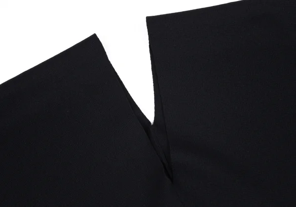 イッセイミヤケISSEY MIYAKE フロントアシンメトリーフライスニットトップス 黒2 K-90672_004