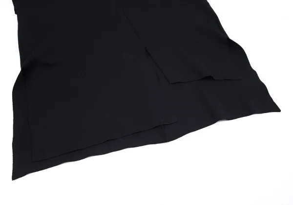 イッセイミヤケISSEY MIYAKE フロントアシンメトリーフライスニットトップス 黒2 K-90672_006